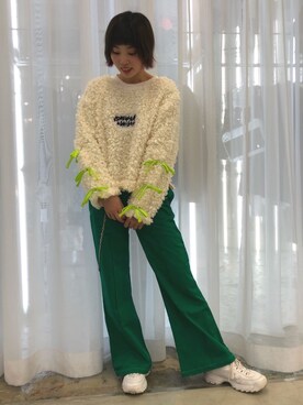 「L.H.P（エルエイチピー）のアイテム（ニット/セーター）」を使った、RENAさん（レディース・168cm）の秋コーディネート