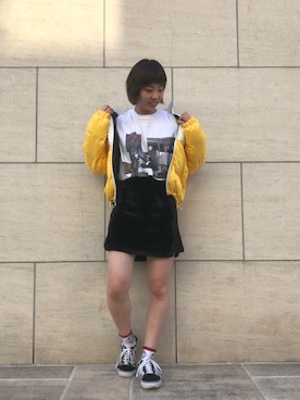 「Chica（チカ）のアイテム（ジャケット/アウター）」を使った、RENAさん（レディース・168cm）の秋コーディネート