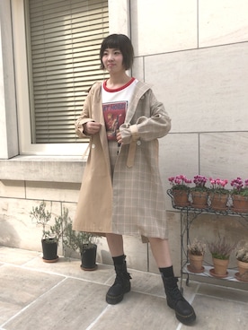 「Chica（チカ）のアイテム（ジャケット/アウター）」を使った、RENAさん（レディース・168cm）の秋コーディネート