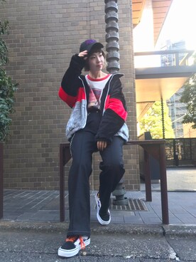 「LONELY/論理（ロンリー）のアイテム（帽子）」を使った、RENAさん（レディース・168cm）の秋コーディネート