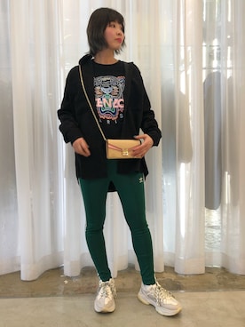 「レディース」｜「アイテム（財布/小物）」を使った、RENAさん（レディース・168cm）の冬コーディネート