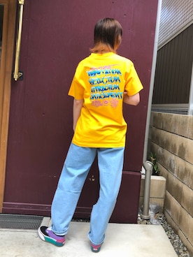 「ラメスニーカー」｜RENAさん（レディース・168cm）の夏コーディネート