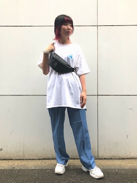 「KaneZ（ケインズ）のKanez/ケインズ/TMTYM T-SHIRTS（Tシャツ/カットソー）」を使った、RENAさん（レディース・168cm）の夏コーディネート