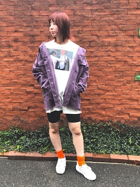 「DANKE SCHON（ダンケシェーン）のアイテム（ブルゾン）」を使った、RENAさん（レディース・168cm）の秋コーディネート