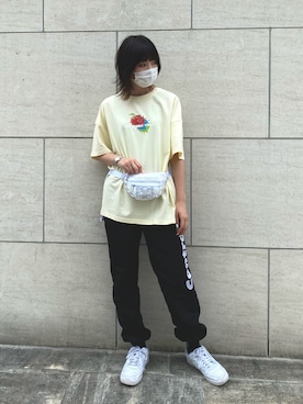 「KENZO」｜「アイテム（トートバッグ）」を使った、RENAさん（レディース・168cm）の夏コーディネート