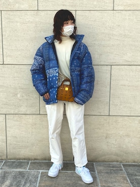 「thisisneverthat（ディスイズネバーザット）のアイテム（ジャケット/アウター）」を使った、RENAさん（レディース・168cm）の秋コーディネート