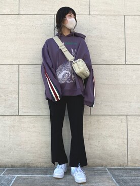 LHP WOMEN Laforet原宿店｜RENA使用「Ctr1（Ctr1/コントロール/フレアスラックスパンツ）」的時尚穿搭
