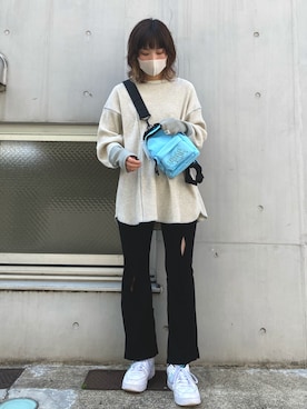 「Ctr1（コントロール）のアイテム（トップス）」を使った、RENAさん（レディース・168cm）の春コーディネート