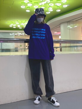 「DANKE SCHON（ダンケシェーン）のアイテム（帽子）」を使った、RENAさん（レディース・168cm）の春コーディネート