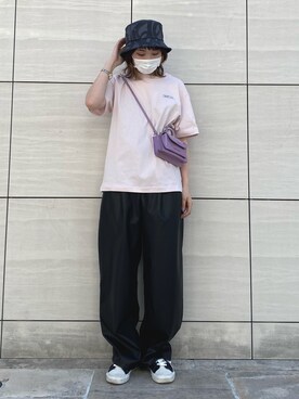 「DANKE SCHON（ダンケシェーン）のアイテム（帽子）」を使った、RENAさん（レディース・168cm）の春コーディネート