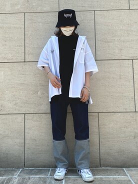 「kudos（クードス）のアイテム」を使った、RENAさん（レディース・168cm）の春コーディネート