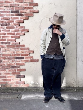 「schott（ショット）のアイテム（ステンカラーコート）」を使った、kiharaさん（メンズ・173cm）の冬コーディネート
