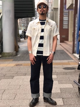 「ショット」｜「アイテム（キャスケット）」を使った、kiharaさん（メンズ・173cm）の春コーディネート