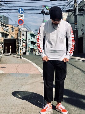 「ショット」｜「アイテム（キャップ）」を使った、kiharaさん（メンズ・173cm）の冬コーディネート