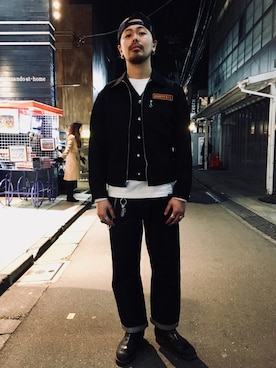「ショット」｜「アイテム（キャップ）」を使った、kiharaさん（メンズ・173cm）の冬コーディネート