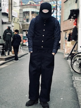 「ショット」｜「アイテム（キャップ）」を使った、kiharaさん（メンズ・173cm）の春コーディネート