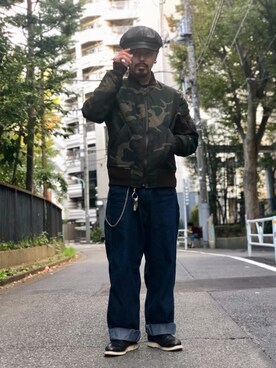 「ハロウィン」｜「アイテム（キャスケット）」を使った、kiharaさん（メンズ・173cm）の秋コーディネート