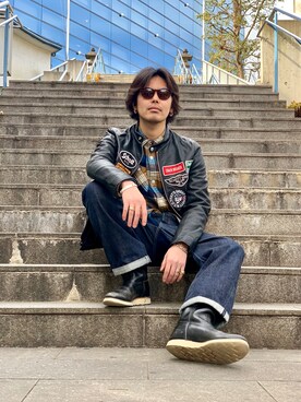 kiharaさん（メンズ・173cm）の冬コーディネート