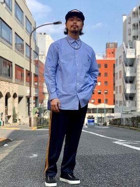 「ショット」｜「アイテム（スニーカー）」を使った、kiharaさん（メンズ・173cm）の春コーディネート