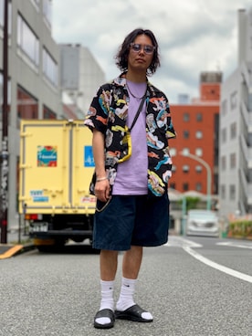 「ショット」｜「アイテム（バッグ）」を使った、kiharaさん（メンズ・173cm）の春コーディネート