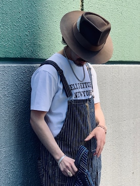 「ショット」｜「アイテム（オールインワン・サロペット）」を使った、kiharaさん（メンズ・173cm）の夏コーディネート