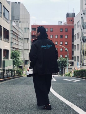 「ショット」｜「アイテム（ナイロンジャケット）」を使った、kiharaさん（メンズ・173cm）の秋コーディネート