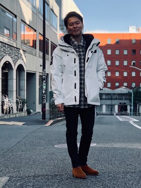 「ショット」｜「アイテム（マウンテンパーカー）」を使った、kiharaさん（メンズ・173cm）の秋コーディネート