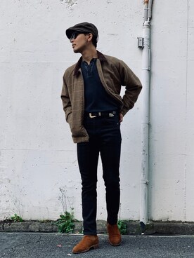 「ショット」｜「アイテム（ブルゾン）」を使った、kiharaさん（メンズ・173cm）の秋コーディネート
