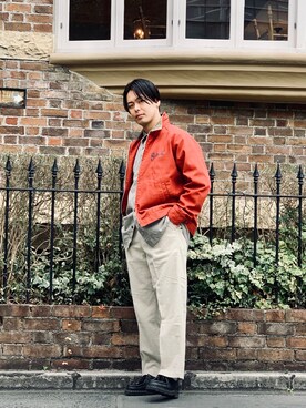 「ショット」｜「アイテム（ブルゾン）」を使った、kiharaさん（メンズ・173cm）の春コーディネート