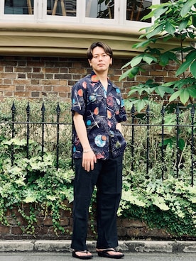 「ショット」｜「アイテム（サンダル）」を使った、kiharaさん（メンズ・173cm）の春コーディネート