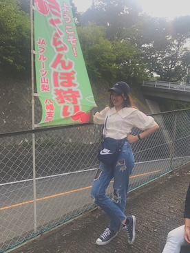 「NIKE(ナイキ)のアイテム(ショルダーバッグ)」を使った、さりーさん(レディース・171cm)の夏コーディネート