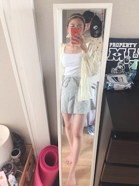 「アイテム（チューブトップ）」を使った、さりーさん（レディース・171cm・20代）の夏コーディネート