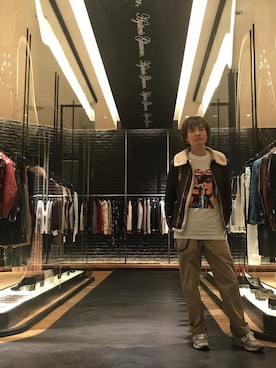 「バンT」｜「アイテム（ミリタリージャケット）」を使った、♪♫♬♪♬♫♪さん（メンズ・172cm）の冬コーディネート
