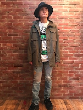 「ビッグサイズコーデ」｜「アイテム（ジャケット/アウター）」を使った、♪♫♬♪♬♫♪さん（メンズ・172cm）の冬コーディネート