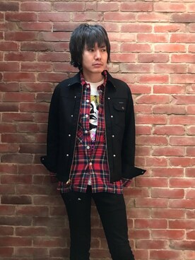 「バンT」｜「アイテム（ジャケット/アウター）」を使った、♪♫♬♪♬♫♪さん（メンズ・172cm）の春コーディネート