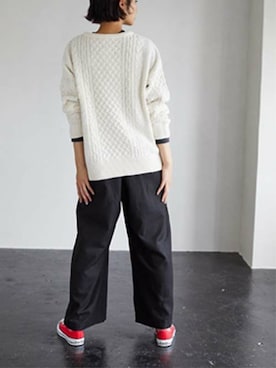 「アランニット」｜craftstandardboutique_officialさん（レディース・165cm）の秋コーディネート