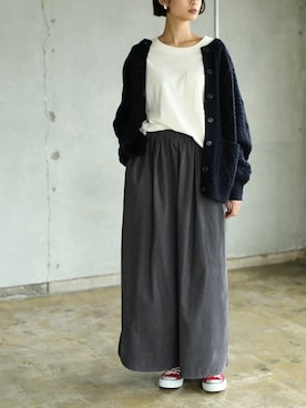 「アランニット」｜craftstandardboutique_officialさん（レディース・165cm）の秋コーディネート