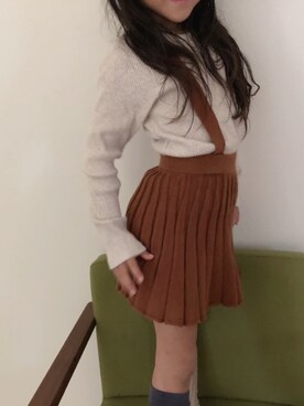 「むすめコーデ」｜「アイテム（スカート）」を使った、Yuzuさん（キッズ・100cm）の秋コーディネート