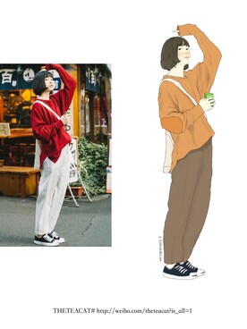 theteacatさんのコーディネート