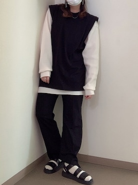 「superNova.（スーパーノヴァ）のアイテム（パンツ）」を使った、マさん（レディース・162cm）の春コーディネート