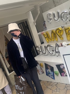「BTS」｜「アイテム（その他アウター）」を使った、しろさん（メンズ・173cm）の春コーディネート