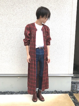 「McGREGOR CLASSIC（マックレガークラシック）のアイテム（ワンピース/ドレス）」を使った、MAYAさん（レディース・156cm）の秋コーディネート