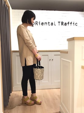 「コルクヒール」｜ORientalTRaffic 本八幡店さん（レディース・160cm）の春コーディネート