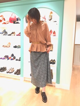 「OZOC（オゾック）のアイテム（スカート）」を使った、ORientalTRaffic 本八幡店さん（レディース・163cm）の秋コーディネート