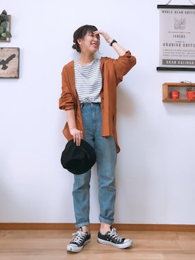 「ICE WATCH（アイスウォッチ）のアイテム」を使った、miwataraさん（レディース・157cm）の春コーディネート