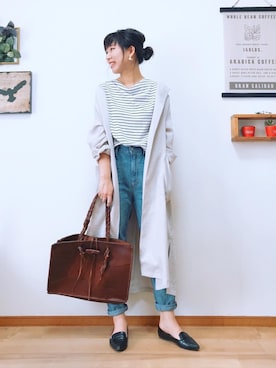 「LEPSIM（レプシィム）のアイテム（その他）」を使った、miwataraさん（レディース・157cm）の春コーディネート