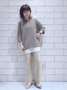 「ICE WATCH（アイスウォッチ）のアイテム」を使った、miwataraさん（レディース・157cm）の春コーディネート