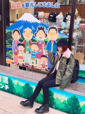 「アクティブ」｜「アイテム（その他アウター）」を使った、yuさん（レディース・158cm）の冬コーディネート