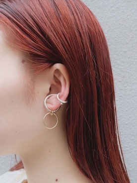 「アイテム（イヤリング（片耳用））」を使った、yoshida tomoyoさん（レディース・153cm）の春コーディネート