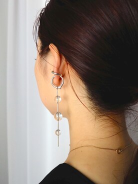 「アイテム（イヤリング（片耳用））」を使った、yoshida tomoyoさん（レディース・153cm）の夏コーディネート